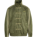 Unisex CNY Suede Jacket Olive Green | Chinese New Year Inspired Toggle Button Jacket | Premium Asian Style Streetwear Jacket for Men & Women