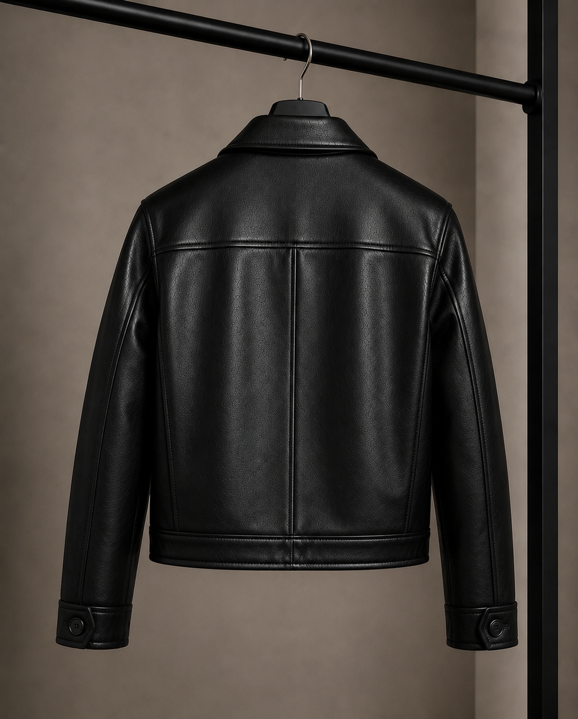 NISHT Midnight Clasp Leather Jacket – Black