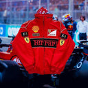 Ferrari-Inspired Embroidered Racing Jacket – Iconic F1 Streetwear