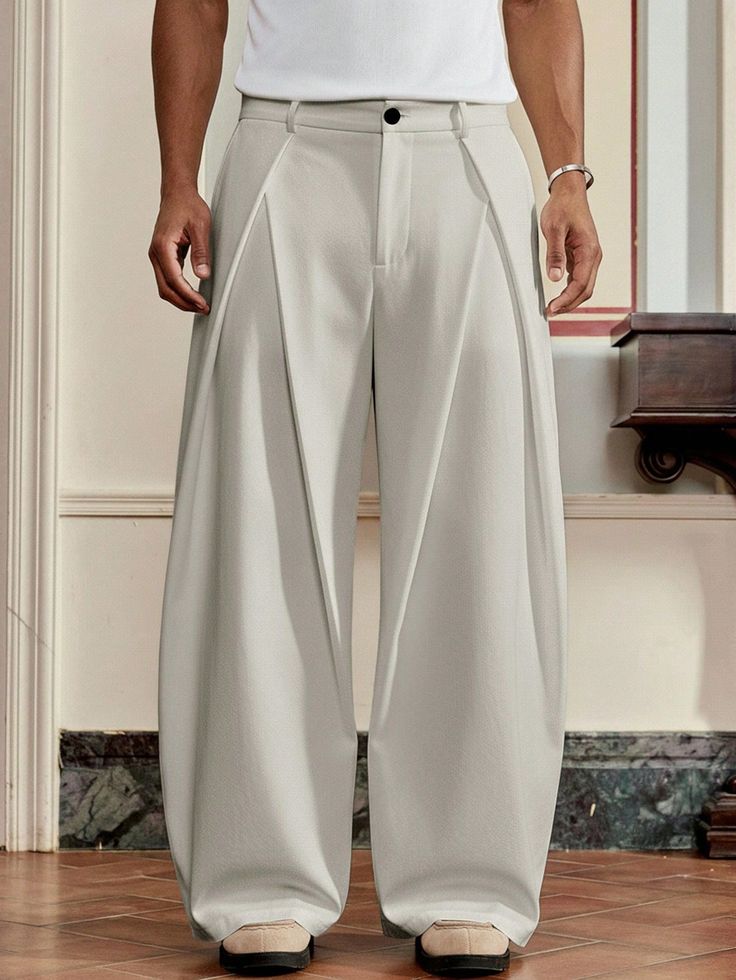 Unisex Premium Knife Pleat Track Pants | Relaxed Fit Wide Leg Casual Trousers | Stylish Solid Track Pants for Daily Wear & Streetwear