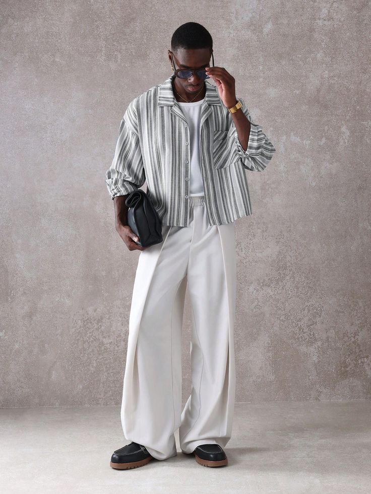 Unisex Premium Knife Pleat Track Pants | Relaxed Fit Wide Leg Casual Trousers | Stylish Solid Track Pants for Daily Wear & Streetwear