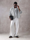 Unisex Premium Knife Pleat Track Pants | Relaxed Fit Wide Leg Casual Trousers | Stylish Solid Track Pants for Daily Wear & Streetwear