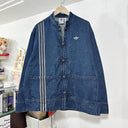 Premium Oversized Washed Denim CNY Jacket | Distressed Lunar New Year Streetwear |