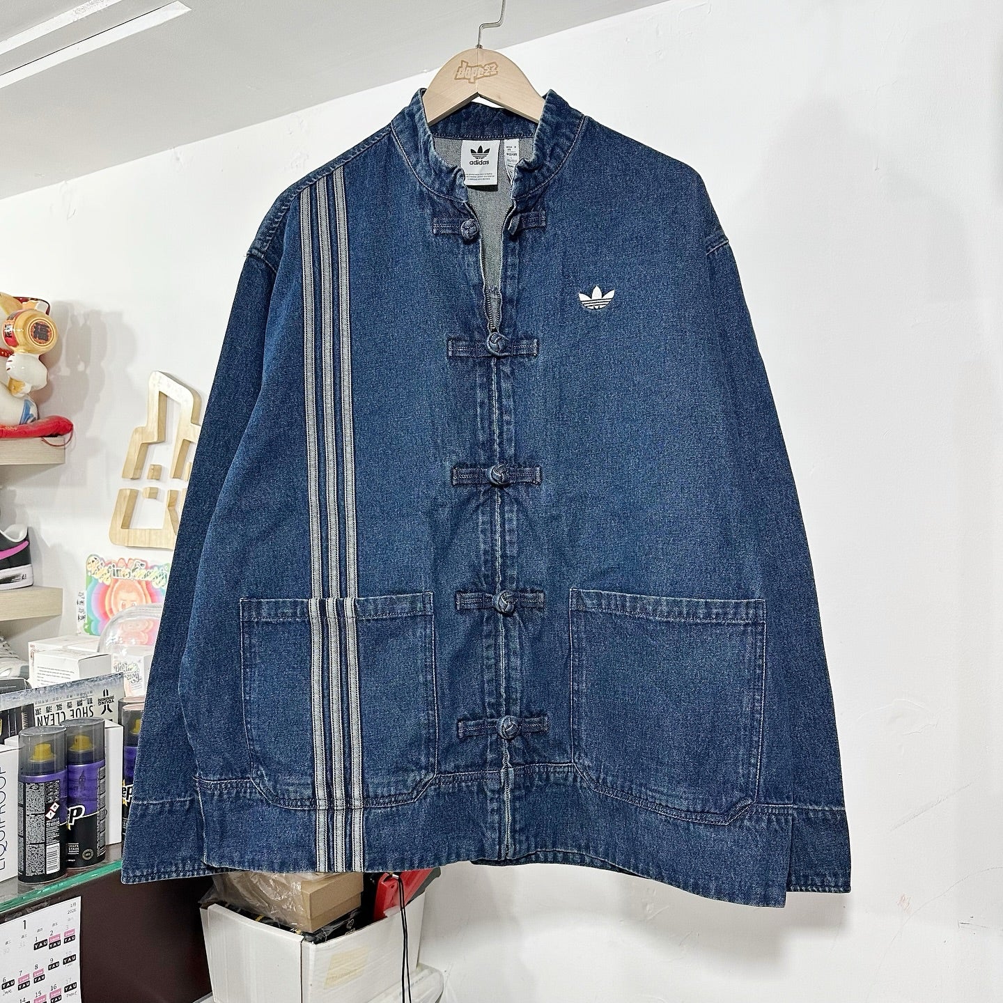 Premium Oversized Washed Denim CNY Jacket | Distressed Lunar New Year Streetwear |