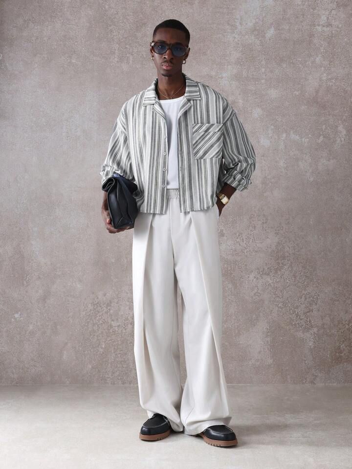 Unisex Premium Knife Pleat Track Pants | Relaxed Fit Wide Leg Casual Trousers | Stylish Solid Track Pants for Daily Wear & Streetwear