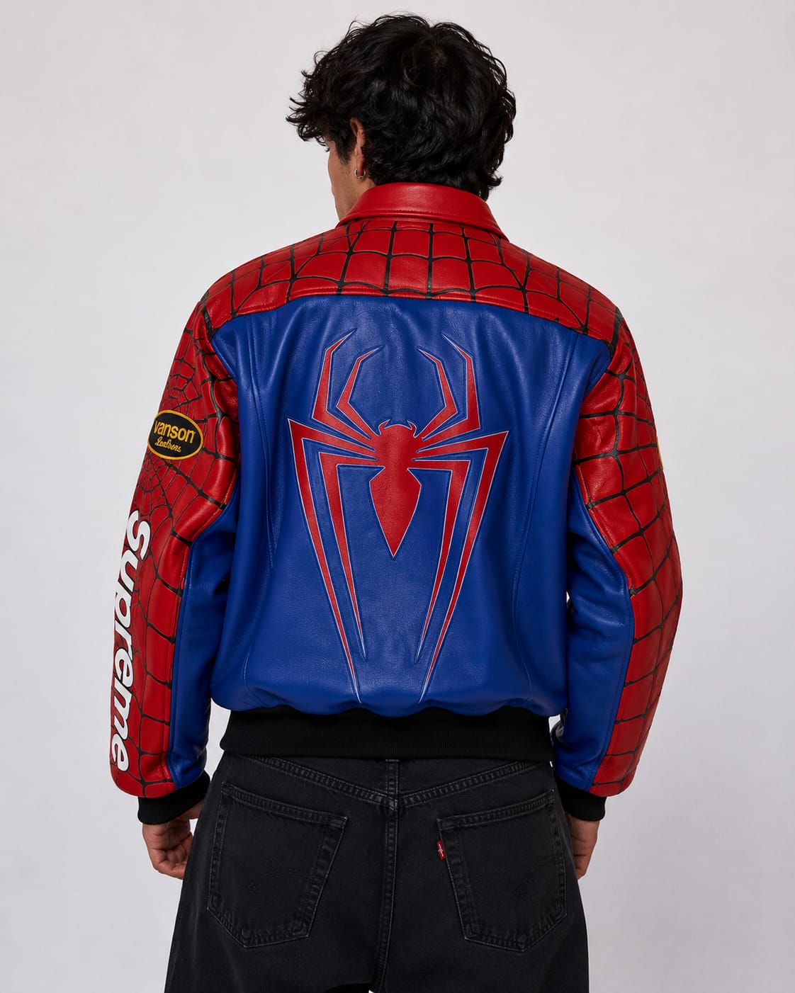 Spiderman Web Racing Jacket | Red And Blue Y2K Streetwear Moto Fits | Nisht