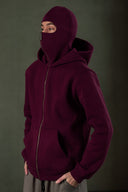 Maroon Ultimate Balaclava Hoodie | Stylish & Functional All Weather Essential