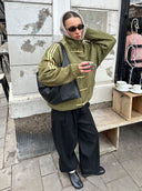 Unisex CNY Suede Jacket Olive Green | Chinese New Year Inspired Toggle Button Jacket | Premium Asian Style Streetwear Jacket for Men & Women