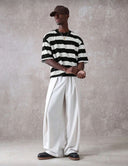 Unisex Premium Knife Pleat Track Pants | Relaxed Fit Wide Leg Casual Trousers | Stylish Solid Track Pants for Daily Wear & Streetwear