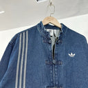 Premium Oversized Washed Denim CNY Jacket | Distressed Lunar New Year Streetwear |